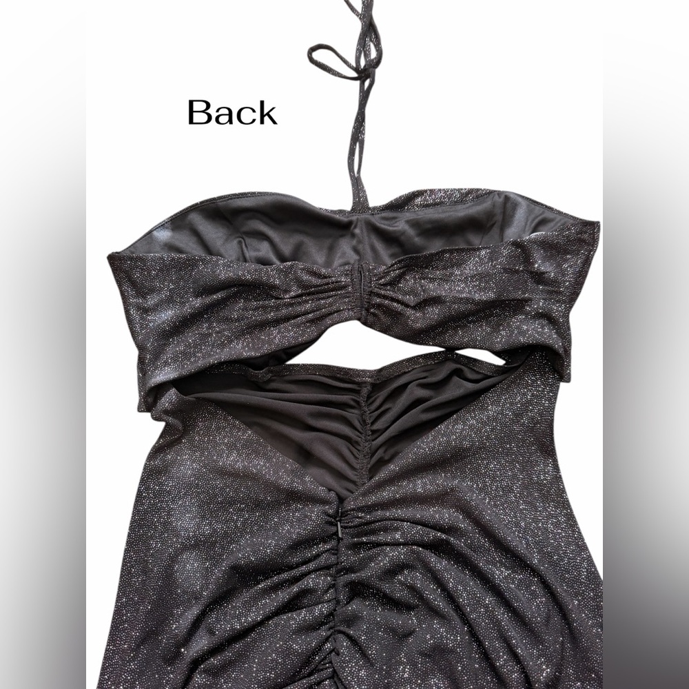 Elegant Black Halter Maxi Dress - Picture 3 of 3
